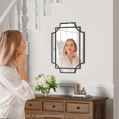 20x28 Inch Bathroom Mirrors for Over Sink, Framed Mirrors for Wall Black - Image 7