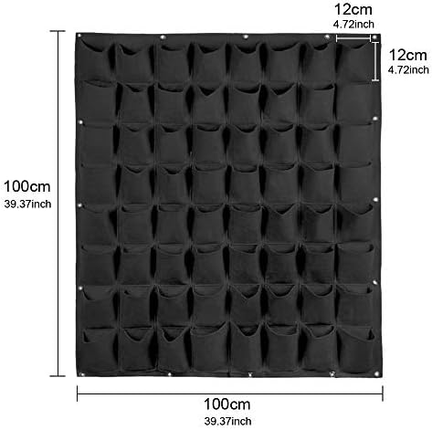 Hanging Planting Grow Bags, 64 Pockets Hanging Vertical Wall Planter Wall - Image 2
