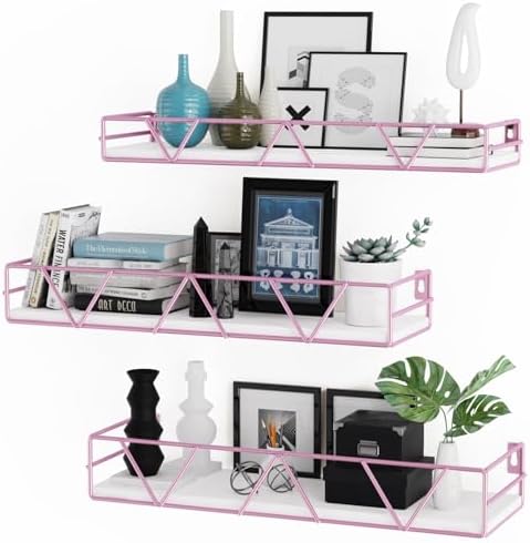 Floating Shelves Set of 3, Wood Wall Shelf, Farmhouse Shelf by Amoot