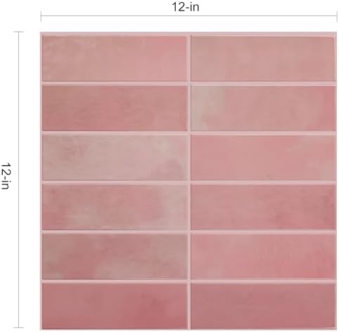 Select 5 Pack Peel and Stick Backsplash Square Tiles, 12x12 in - Image 4