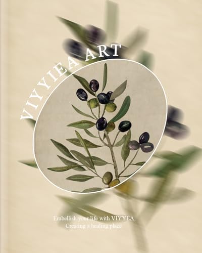 VIYYIEA Vintage Gold Framed Wall Art, Olive Canvas Painting, Vintage Olive Tree - Image 4