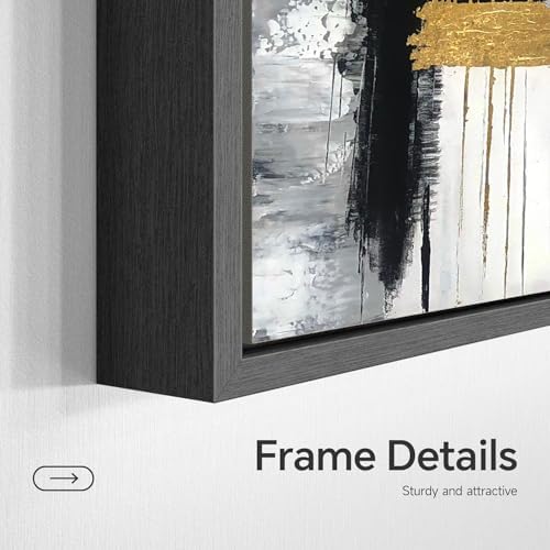 3D Textured Black White Abstract Wall Art - Image 2