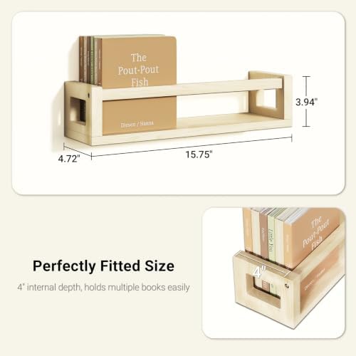 3Pack Solid Wood Floating Shelves - Image 2
