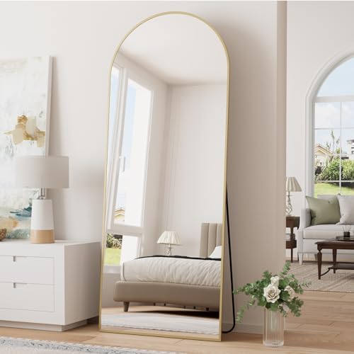 70''x26'' Full Length Mirror, Large Arched Floor Mirror by TinyTimes