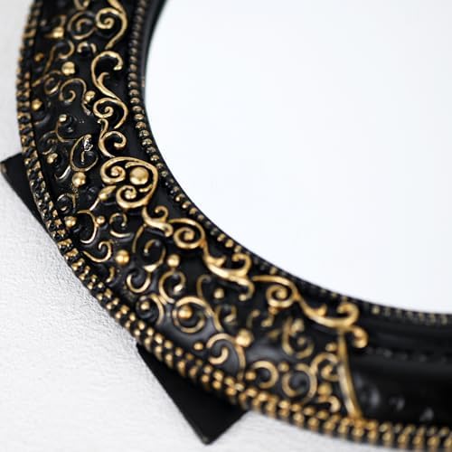 Oval 11.8x10 inch Resin Vintage Mirror - Image 5