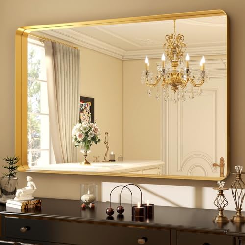 Easly 30 x 40 Inch Gold Bathroom Mirror - Image 2