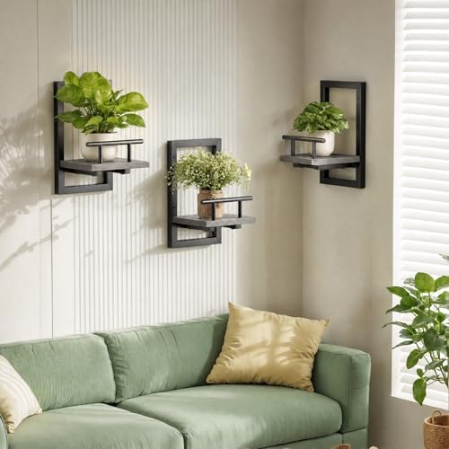 Sbosbo Floating Shelves for Wall Plant Shelf Indoor Wall Mounted Shelves - Image 2