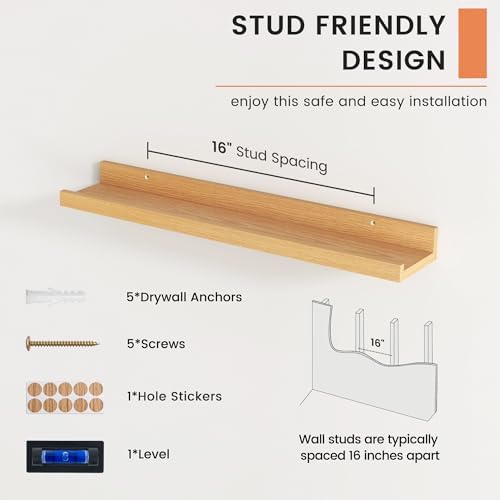 FLYJOE Picture Ledge Shelf, Floating Shelves - Image 5