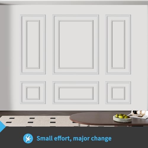 Art3d Premade Bilinear Frame Wainscoting Molding Set, 6 Separate Frame - Image 3