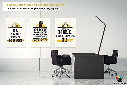 Office Wall Art-3 Panel Motivational Canvas Art - Image 3