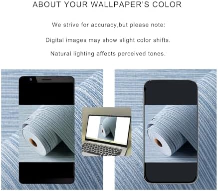 Grasscloth Textured Wallpaper Peel and Stick 24inX393in Fabric Wall Paper - Image 4