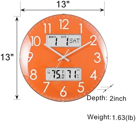 Nbdeal 13-Inch Analog Silent Wall Clock - Image 2