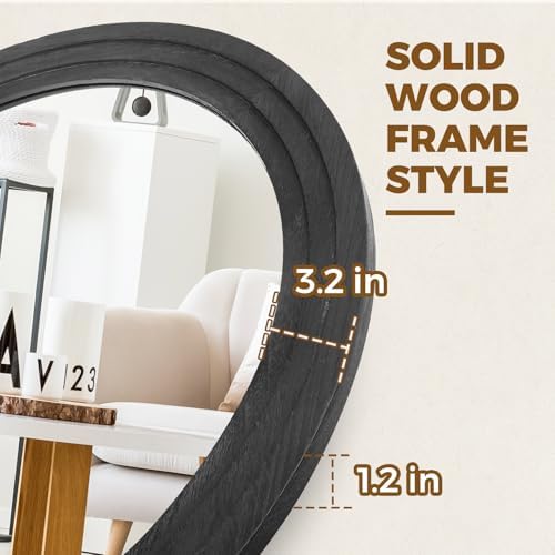 71x32 Arched Full Length Mirror, Solid Wood 3 Layer Frame - Image 4