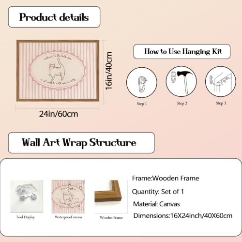 Cute Cat Bathroom Wall Art Welcome to the Bathroom a Cat Will Be - Image 3