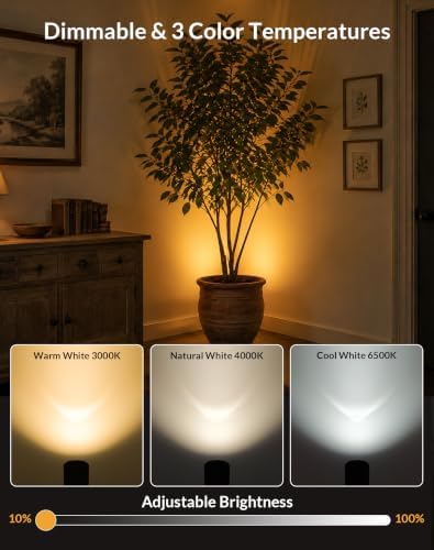 2 Pack Uplights Indoor Floor Can Lights, Remote and Timer - Image 4