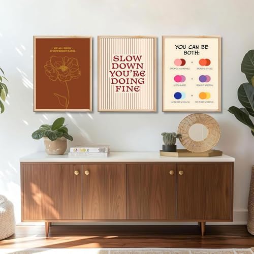 3 pcs Growth Mindset Wall Art Modern Minimalist Inspirational painting Wall - Image 2