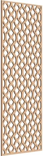 Resort Decorative Pierced Fretwork Wood Wall Panels, 29 3/8"W x 74 3/8"H x 3/8"T by EkenaMillwork