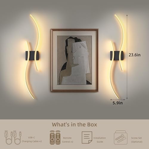 Wireless Wall Sconces Set of Two - Image 6