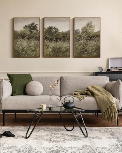 InSimSea Oversized Vintage Landscape Art, Grassland Picture - Image 3