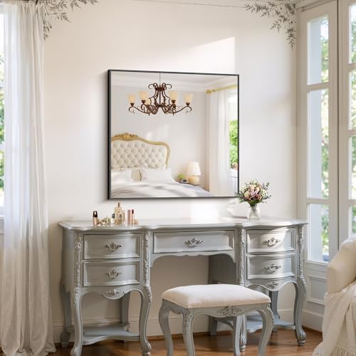 YIROMAN Bathroom Mirror 36"x36", Square Vanity Mirror - Image 4