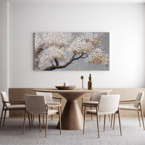 Modern White Flower Tree Of Life Wall Art - Image 6