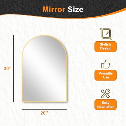 Delma Arched Bathroom Mirror - Image 5
