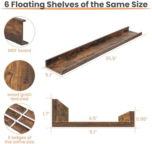 upsimples Floating Shelves for Wall Decor and Storage - Image 3