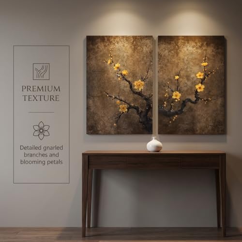KBCXOY Japanese Floral Wall Art Vintage Botanical Flower Canvas Prints - Image 5