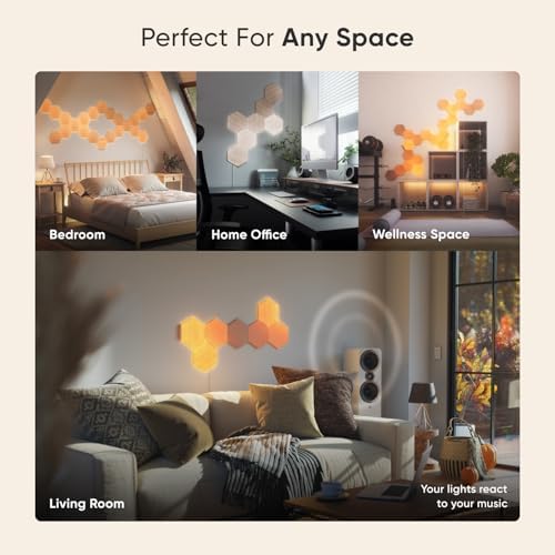 Nanoleaf Elements Hexagon Lights, Smart RGBW LED Wall Light Panels, 7 PK - Image 6