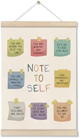 DOI-LANEE Note to Self Inspirational Mental Health Posters Hanger Frame by DOI-LANEE