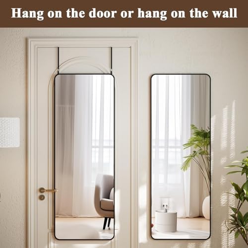 VooBang 14"x48" Full Length Over The Door Mirror, Full Body Wall Mirror - Image 2