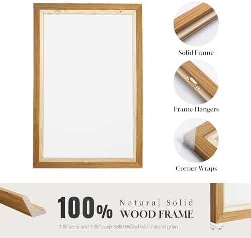 Extra Large Framed Green Gold Abstract Wall Art - Image 6