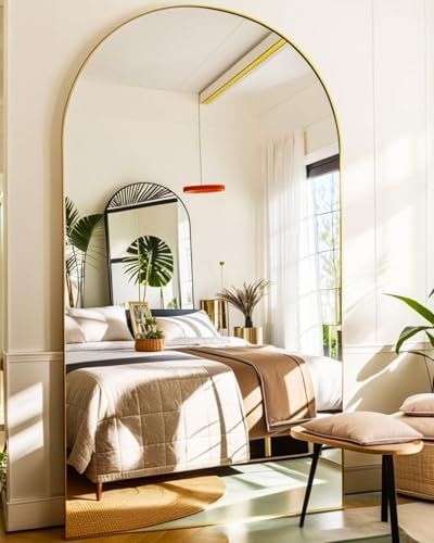 KOMCOTE 77x38 Inch Extra Large Arched Floor Mirror - Image 2