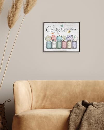 God Says You Are Wall Art, Christian Bible Verse 12" x 15 - Image 4