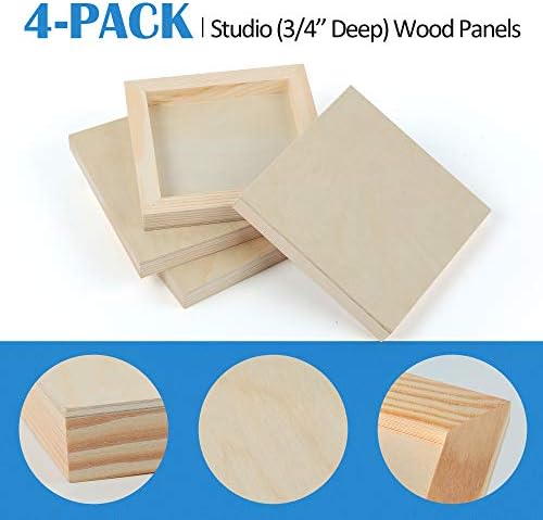 Falling in Art 4 Pack 6x6’’ Unfinished Birch Wood Panels Kit - Image 5