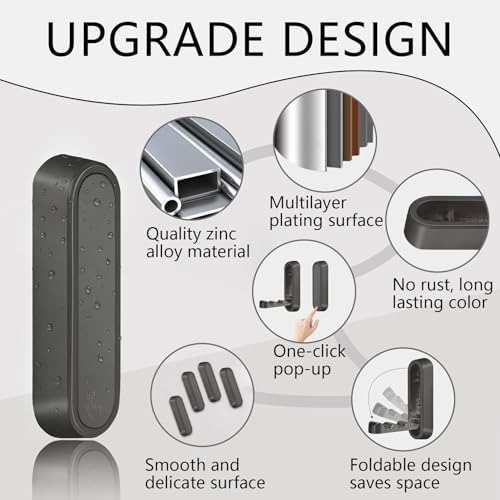 2PCS Foldable Wall Hooks, Heavy Duty Zinc Alloy Folding Wall Hooks, Folding - Image 6
