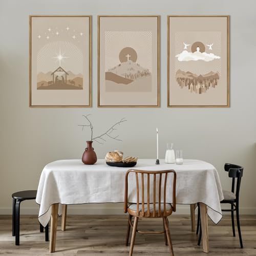 IARTTOP Jesus Christian God Framed Wall Art Large 16x24 Inch Nativity Religious - Image 7