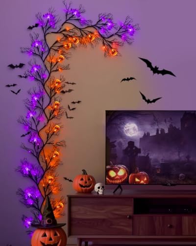 9 Ft Halloween Decor Vine with 45 LED Lights, Adjustable Shape - Image 4