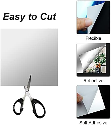 Fantasyon 10 Pieces Flexible Mirror Sheets, Self Adhesive Decorative Plastic - Image 5