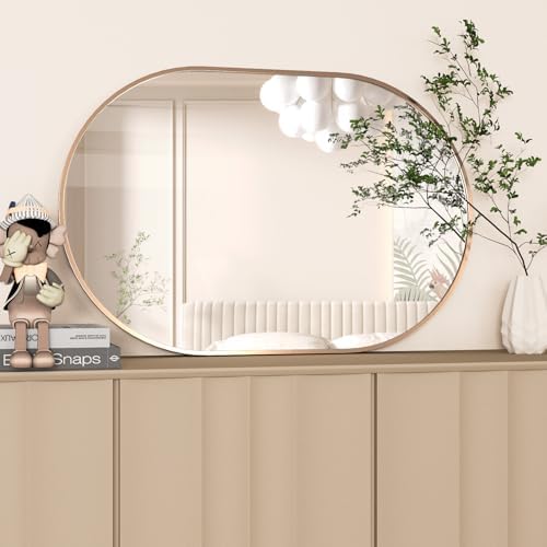 Oval Bathroom Mirror Capsule Wall Vanity Mirror, Large Modern Mirror - Image 6