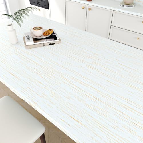 Wallercity Gold White Grasscloth Textured Wallpaper Self Adhesive Linen Fabric - Image 2