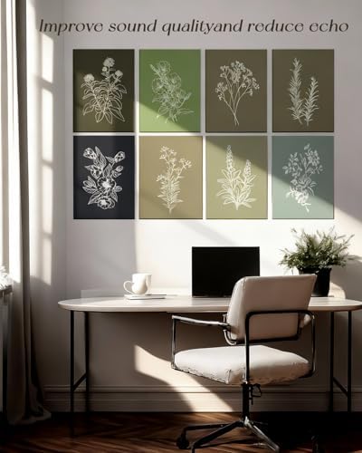 ARPEOTCY Acoustic Art Wall Panels, Sage Green - Image 3
