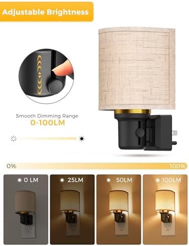 L LOHAS LED Night Lights Plug into Wall, Plug in Night Light Dimmable 100LM - Image 4