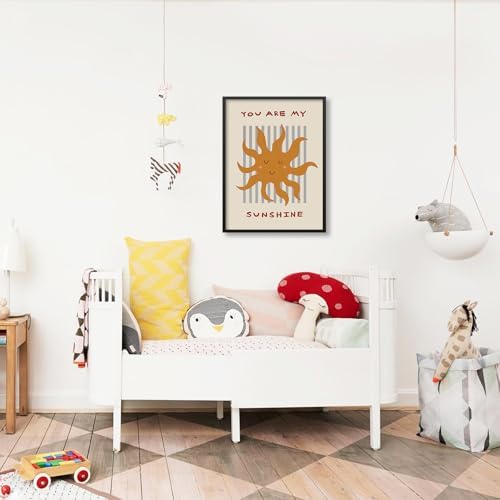 You Are My Sunshine Quotes Wall Art Trendy Cute Kids Poster 16x24 inch Black - Image 6