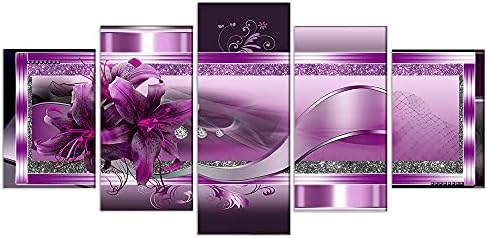 LUDUHU Abstract Orchid Flowers Canvas Print - Image 3