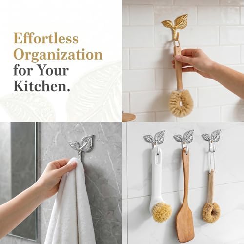 8pcs Iron Leaf Wall Hooks - Image 5
