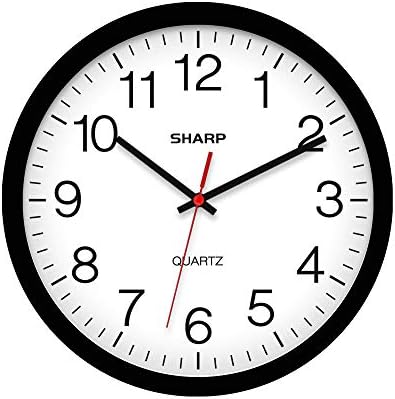 Sharp 12-Inch Battery Wall Clock, Silent Non-Ticking by SHARP