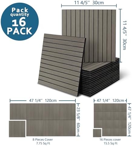 16-Pack Peel and Stick Acoustic Wall Panels, 11.8" x 11.8" PET Soundproof & - Image 2
