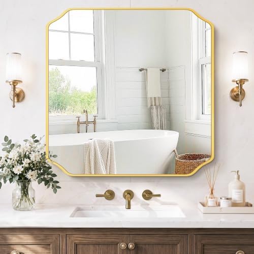 Gold Vanity Bathroom Mirror by LawadaMirror