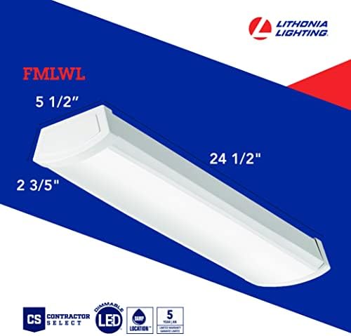 Lithonia Lighting 2' Low-Profile LED Wraparound Light Fixture - Image 5